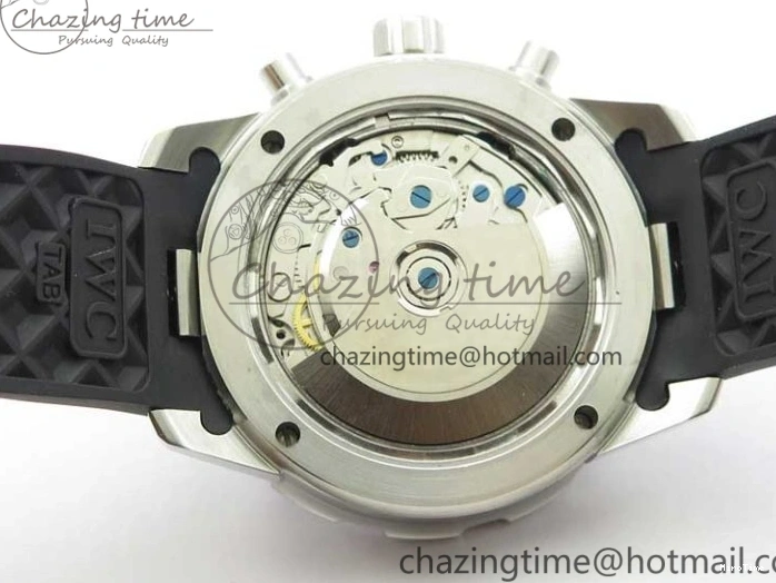 MIROTIME 0216 Aquatimer Chrono IW376702 SS BLS 1:1 Best Edition Black Dial on Black Rubber Strap A WellDesigned 7105